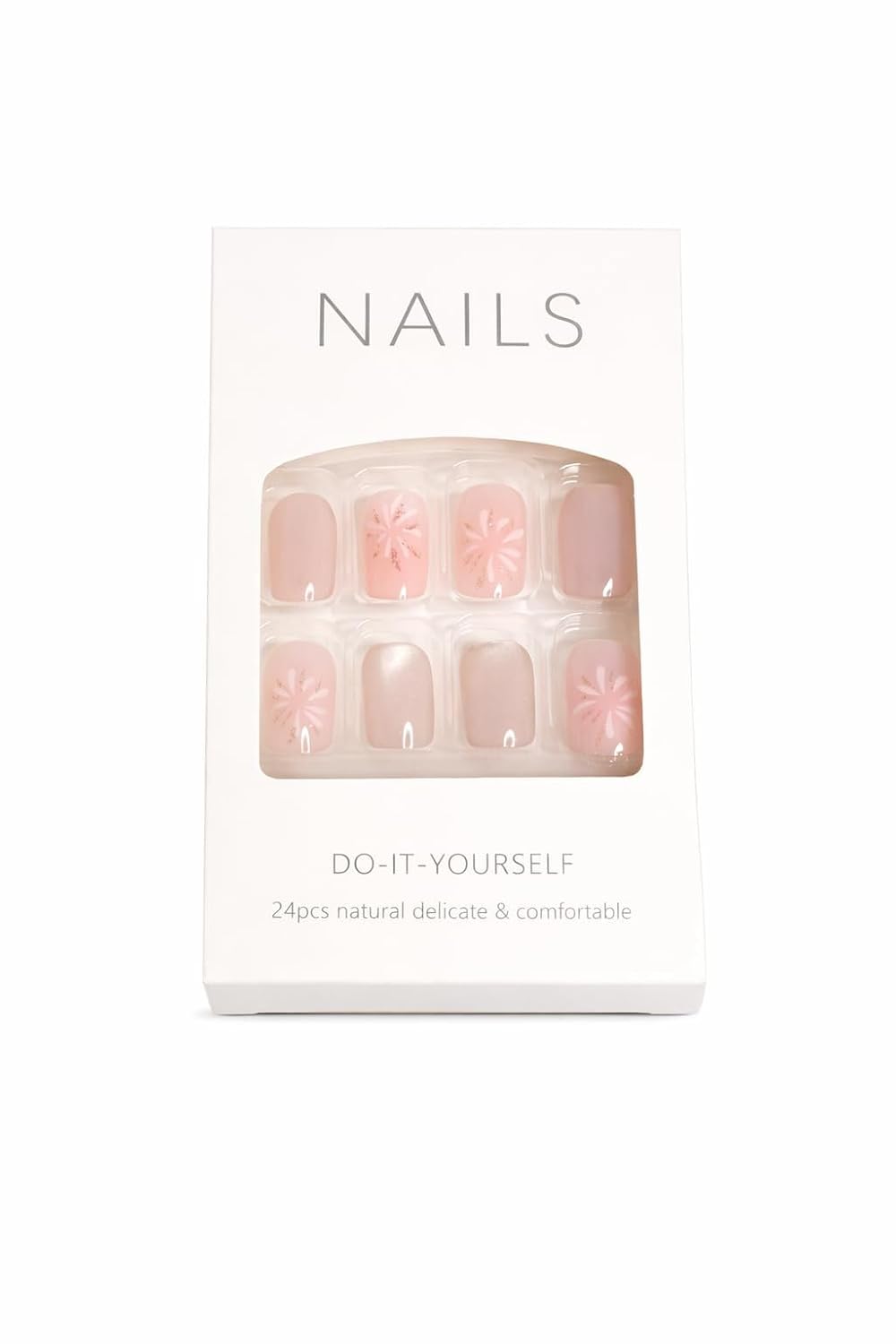 Blush Pink Floral Press-On Nails
