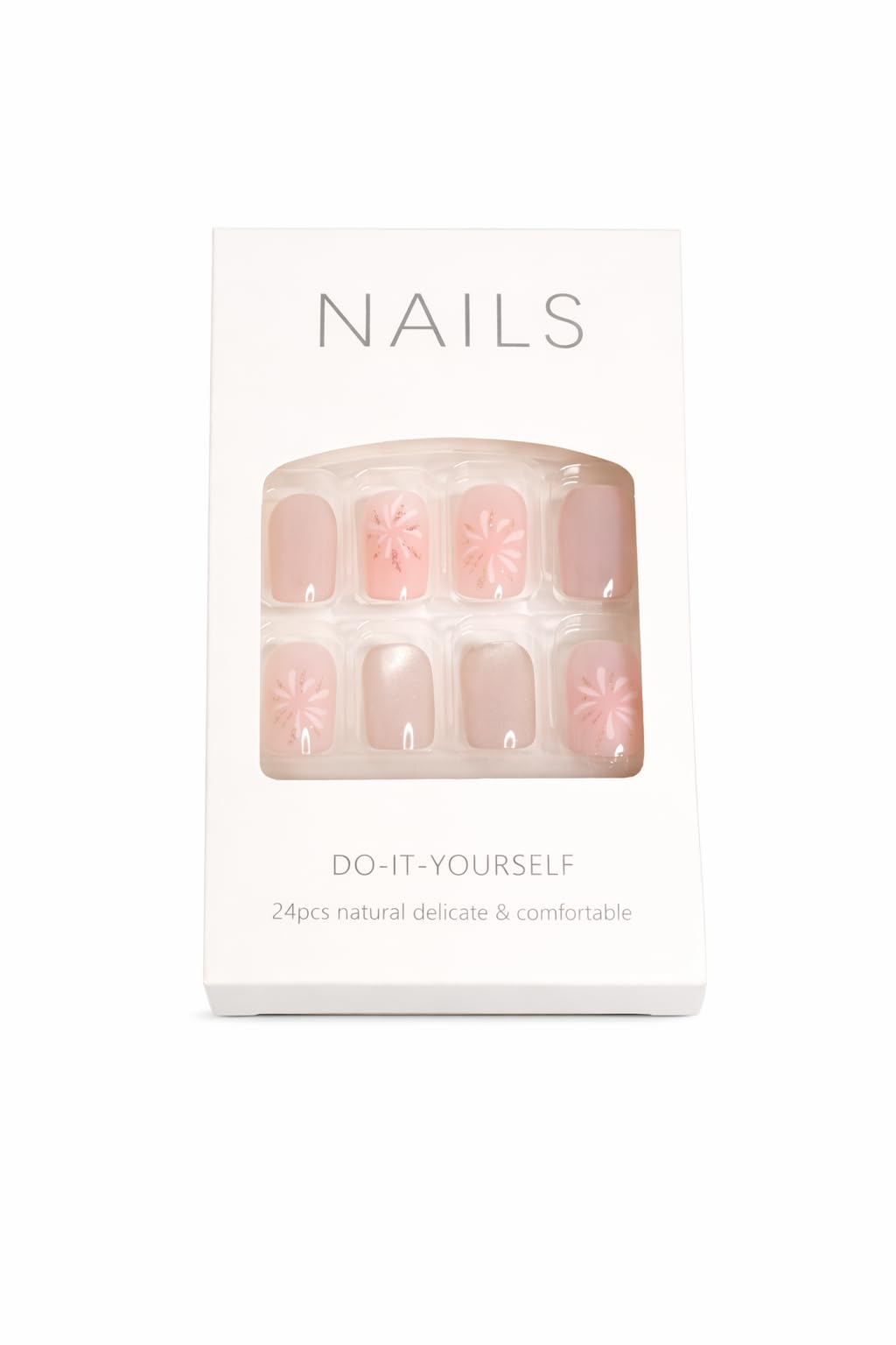 Blush Pink Floral Press-On Nails