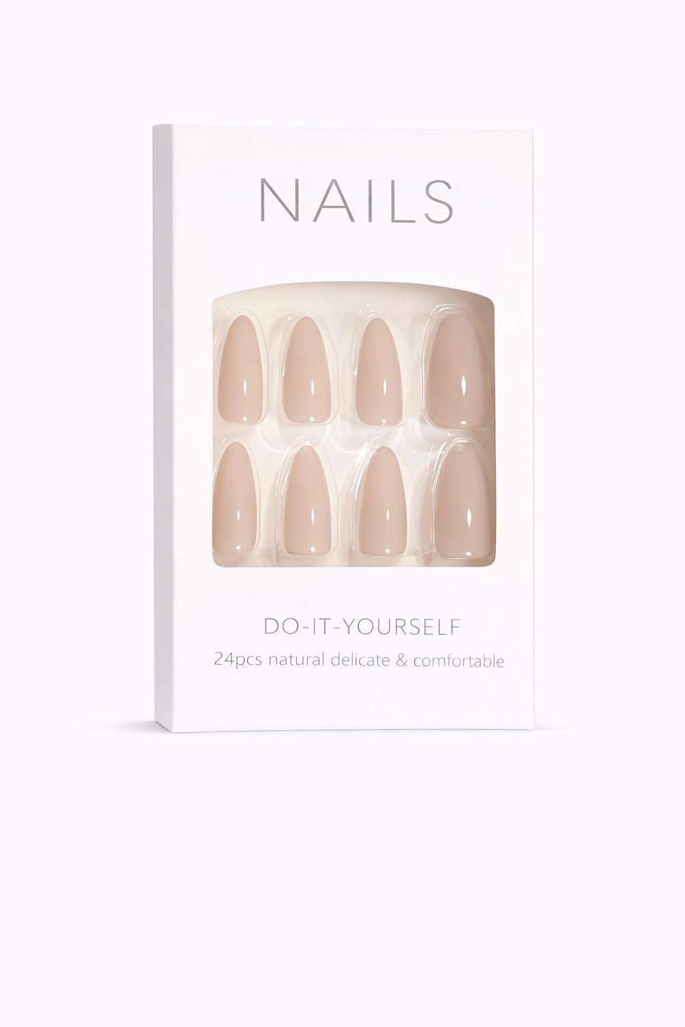 Natural Nude Press-On Nails - Classic Glossy Almond Shape