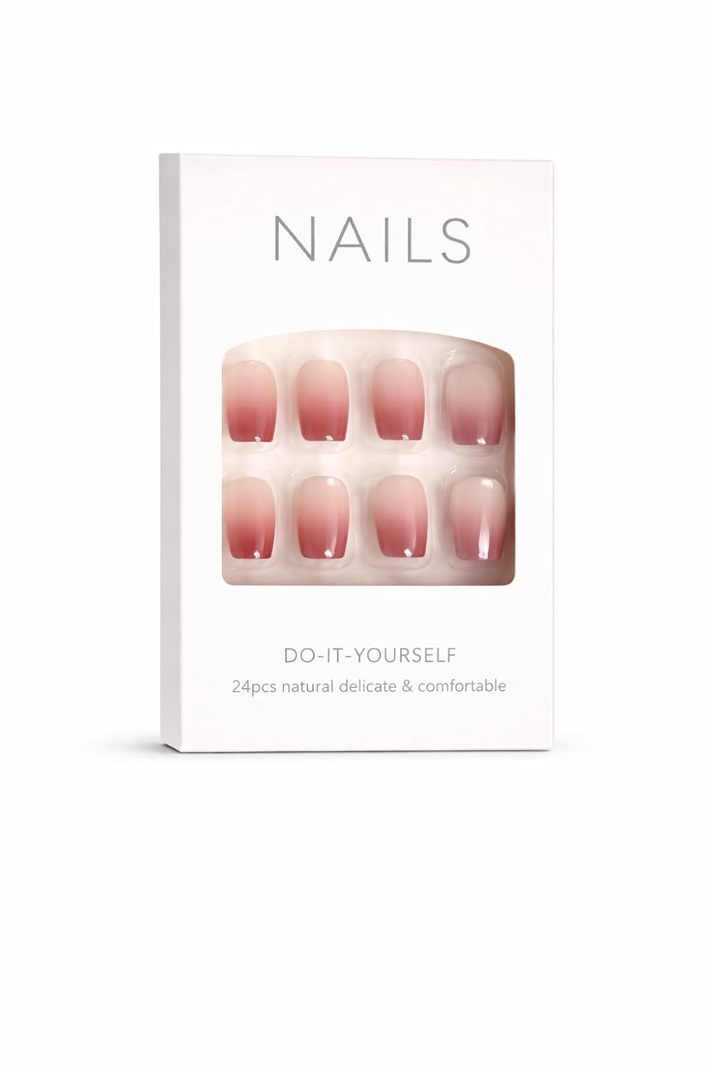 Soft Pink Ombre Gloss Design Press On Nails