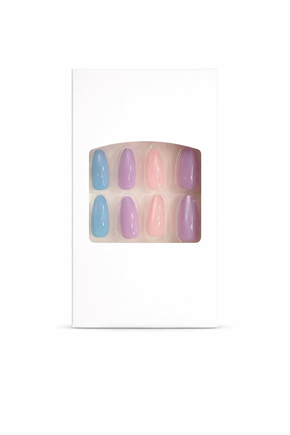 Mystic Aurora Press-On Nails - Cat Eye Gradient in Purple, Pink & Teal