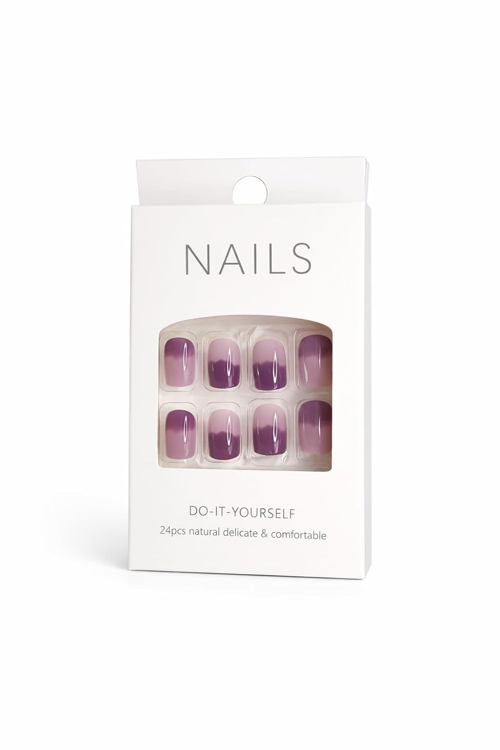 Purple Twilight Press-On Nails - Lavender to Deep Purple Gradient