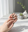 Olive Garden Press-On Nails - Green & Yellow with Polka Dot Accents