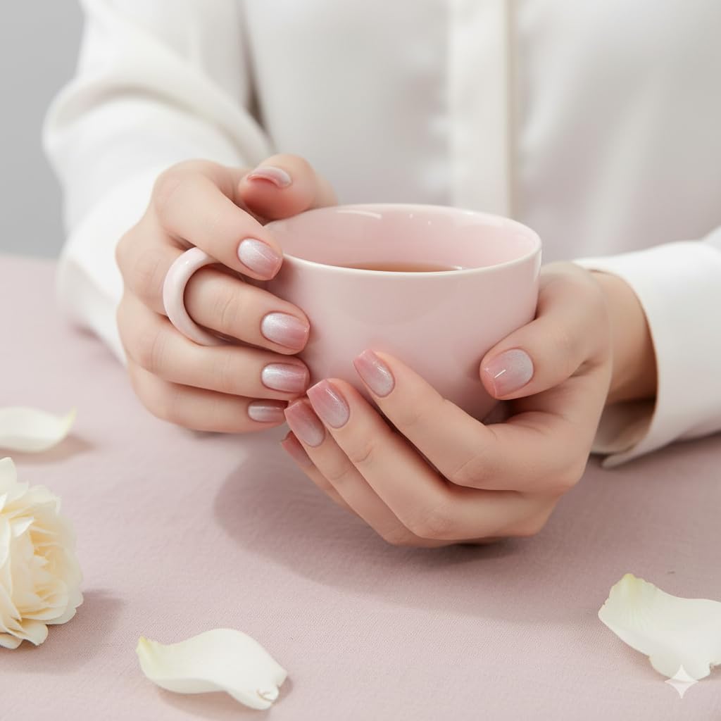 Soft Pink Ombre Gloss Design Press On Nails