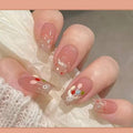 French Tip Press-On Nails - Colorful Floral (24pcs)