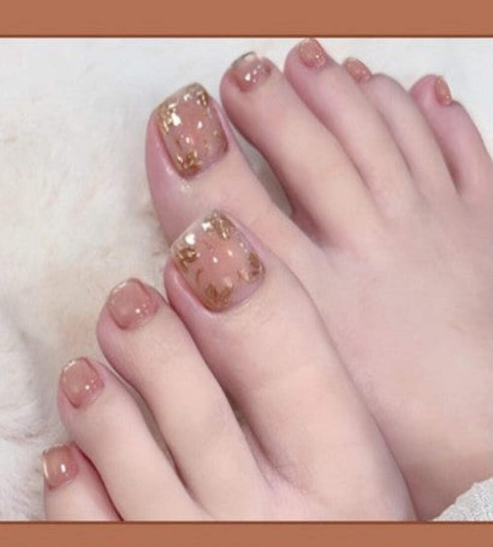 Natural Nude Press-On Toenails (24 Pcs) – Comfortable Everyday Wear