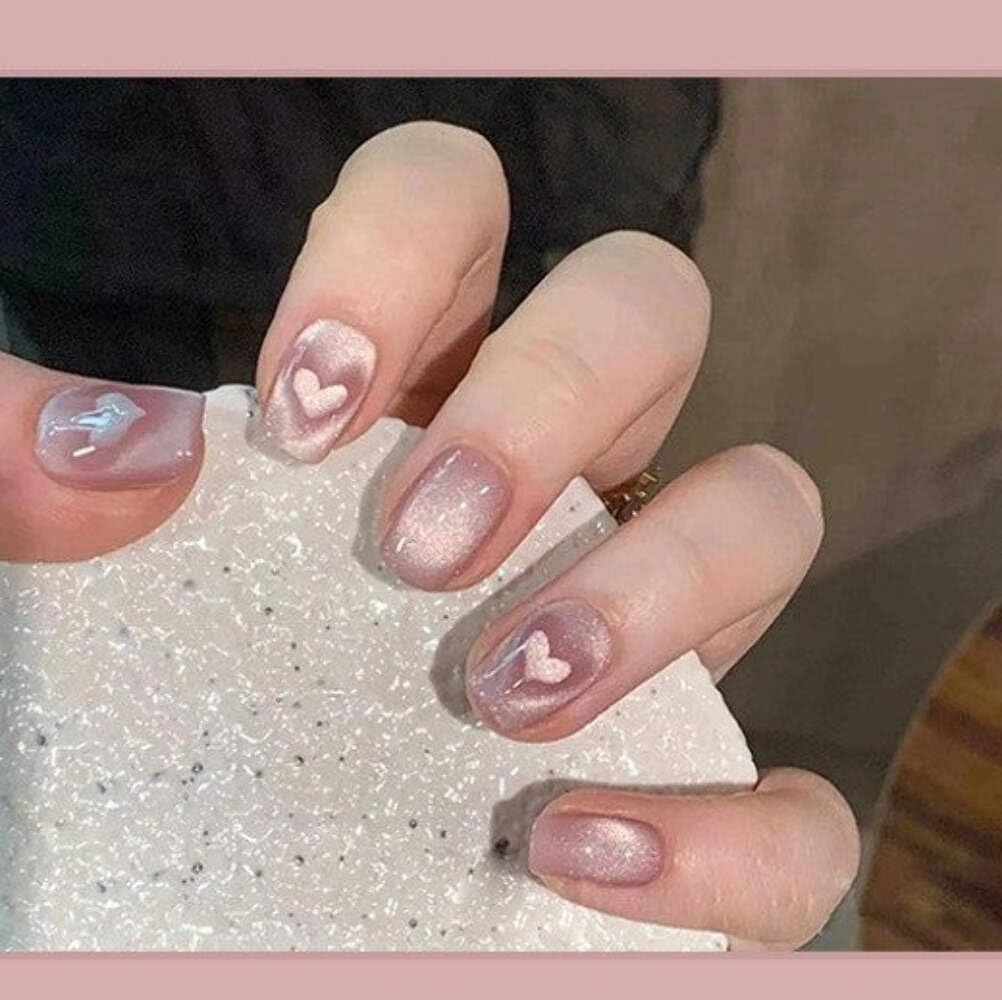 Champagne Pink Shimmer Press-On Nails