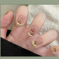 Cherry Design Biege Press-On Nails