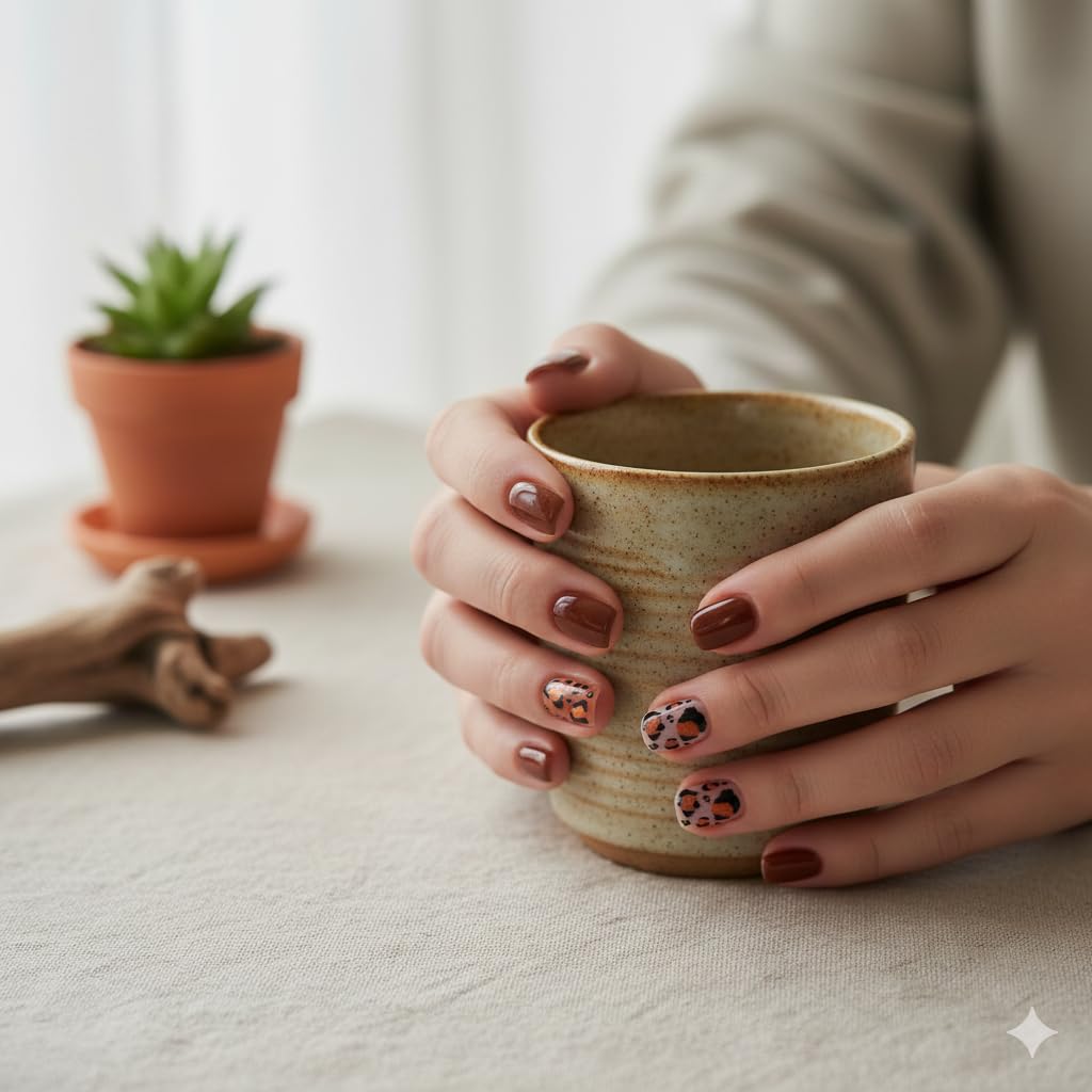 Brown Leopard Print Press-On Nails